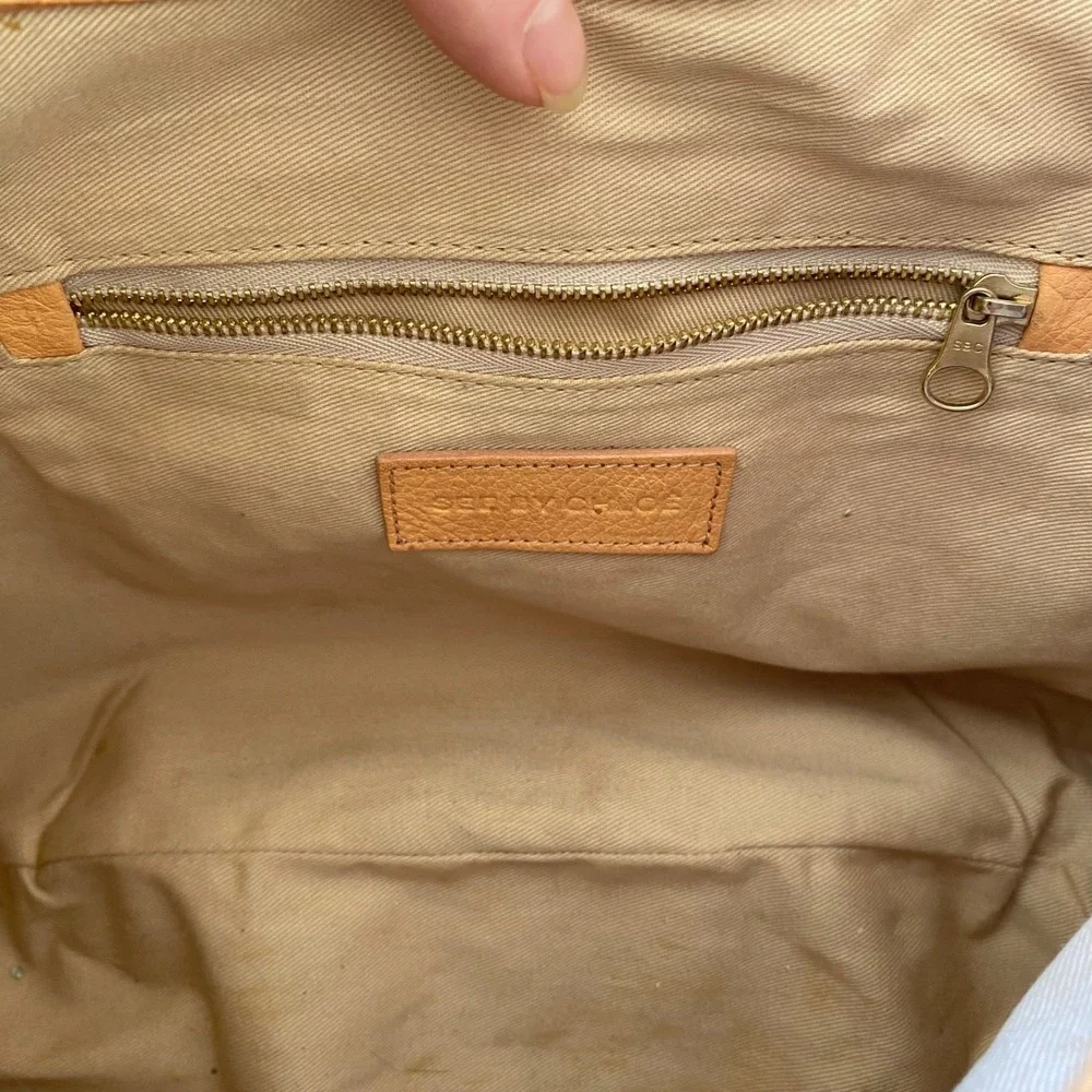 See by Chloe Peach Leather Shoulder Bag Peach Soft Pebbled Tassel Boho Festival